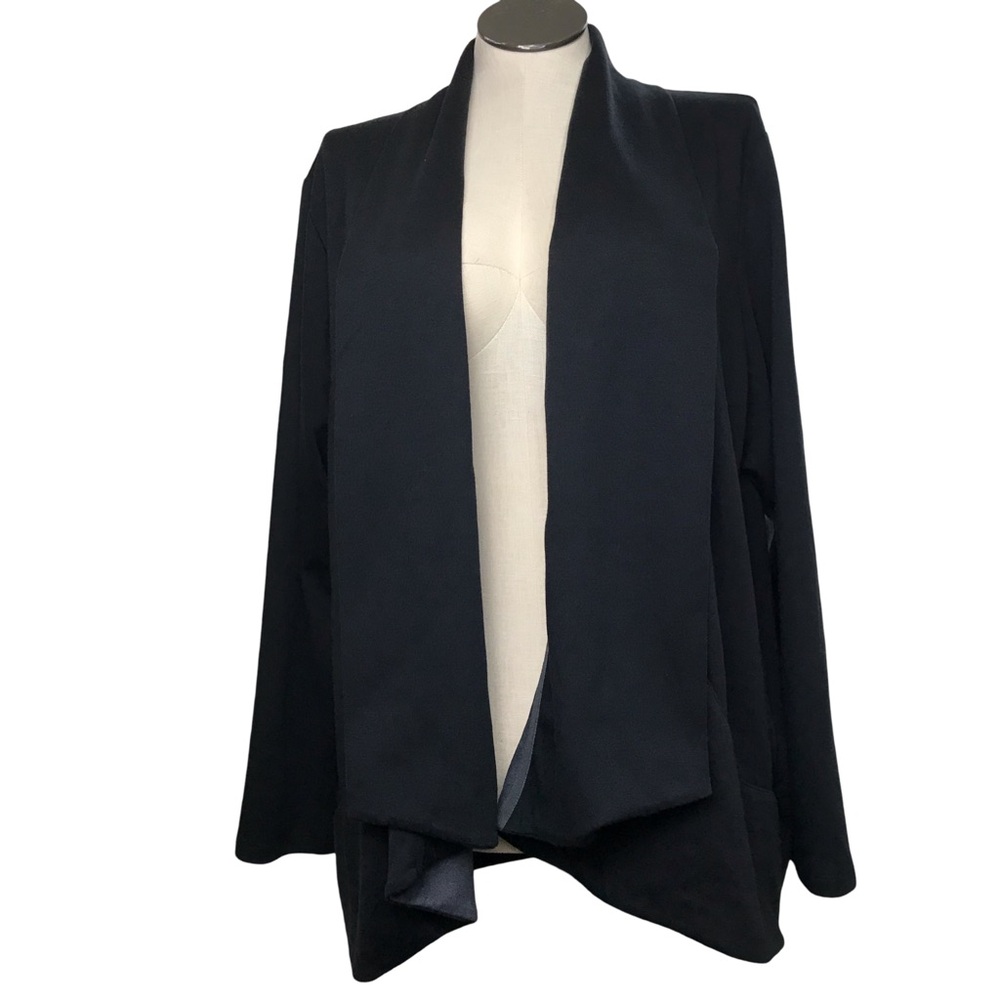 Elevate Open Front Cardigan Women’s Size 3XL Color Black Long Sleeve’s V-Neck.